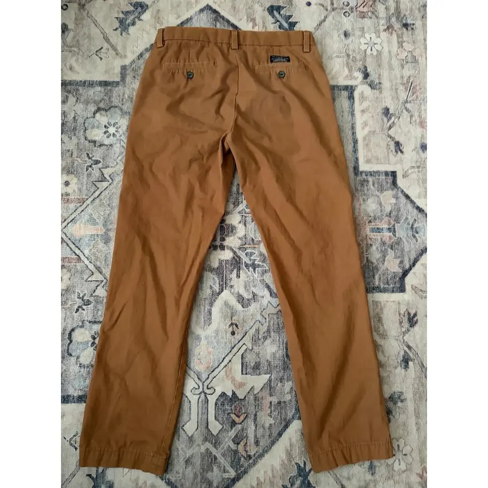 Banana Republic Emerson Chino Pants Mens 30x30 Oxford Brown Straight Fit